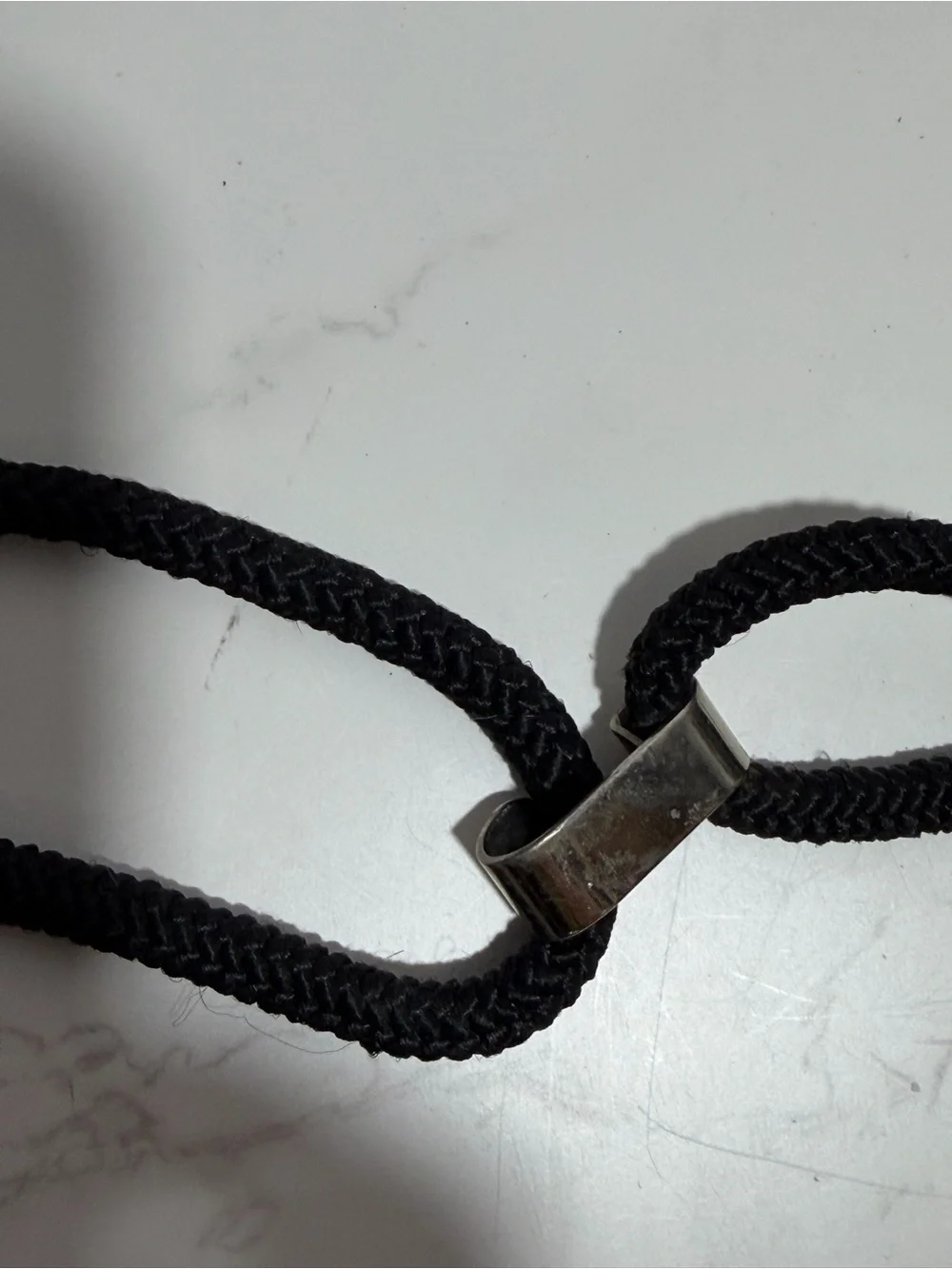Vintage Boho/Western Black Cord‎ and Silver-Tone Decorative Belt